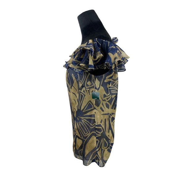 Lauren Ralph Lauren Size 6 Ruffled Off The Shoulder Chiffon Blouse NWT - Picture 3 of 10